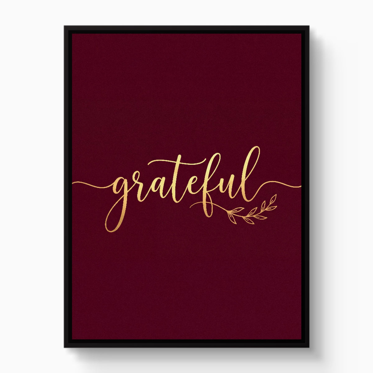 Grateful — grateful white studio framed black
