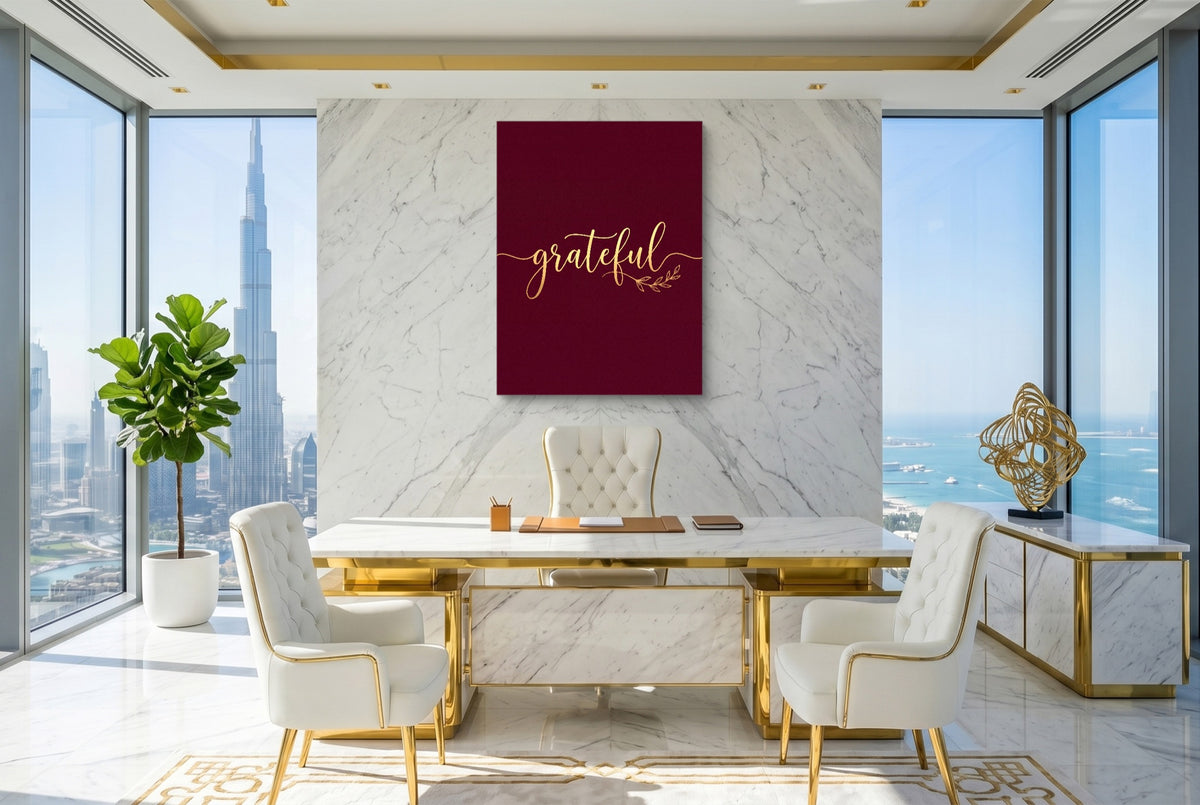 Grateful — grateful office with city view 2 1port flush print