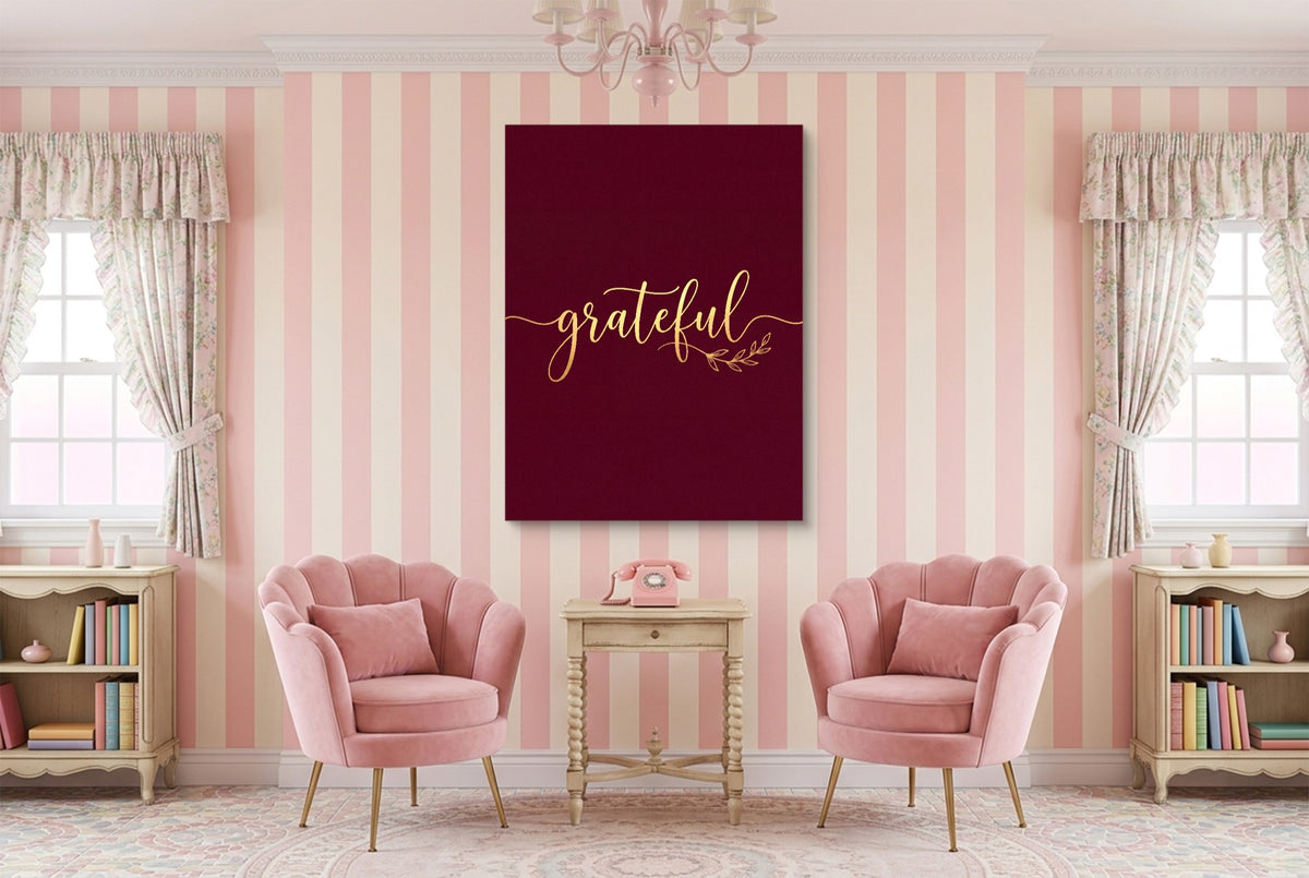 Grateful — grateful pink living room interior 1port flush print