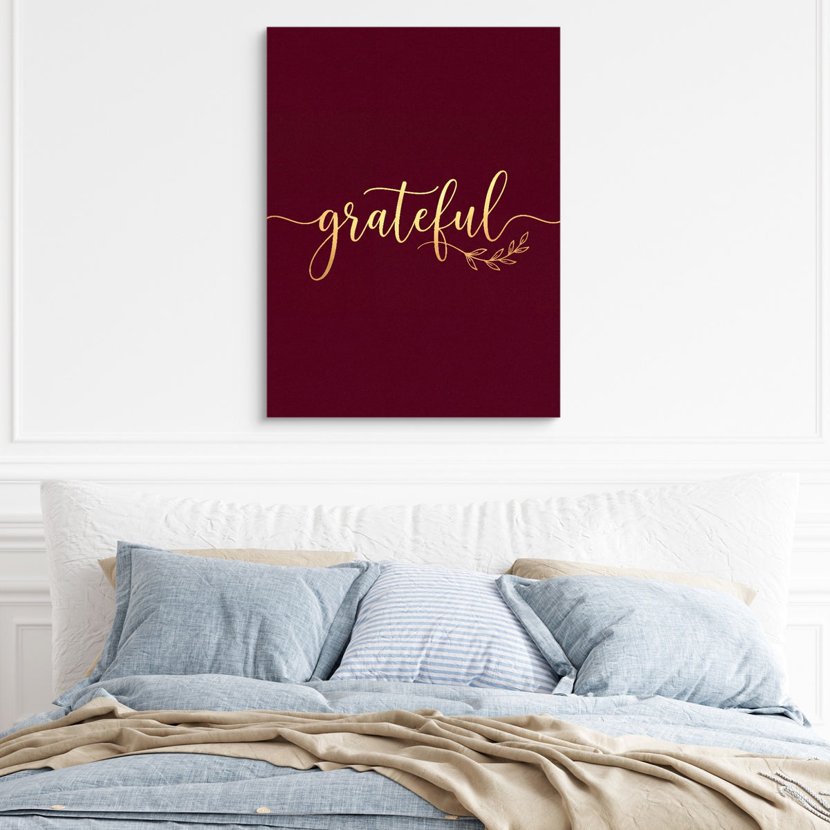 Grateful — grateful sq light blue bed 1port flush print