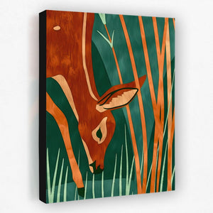 Grazing Deer - Luxury Wall Art