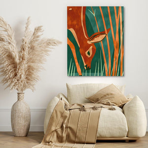 Grazing Deer - Luxury Wall Art