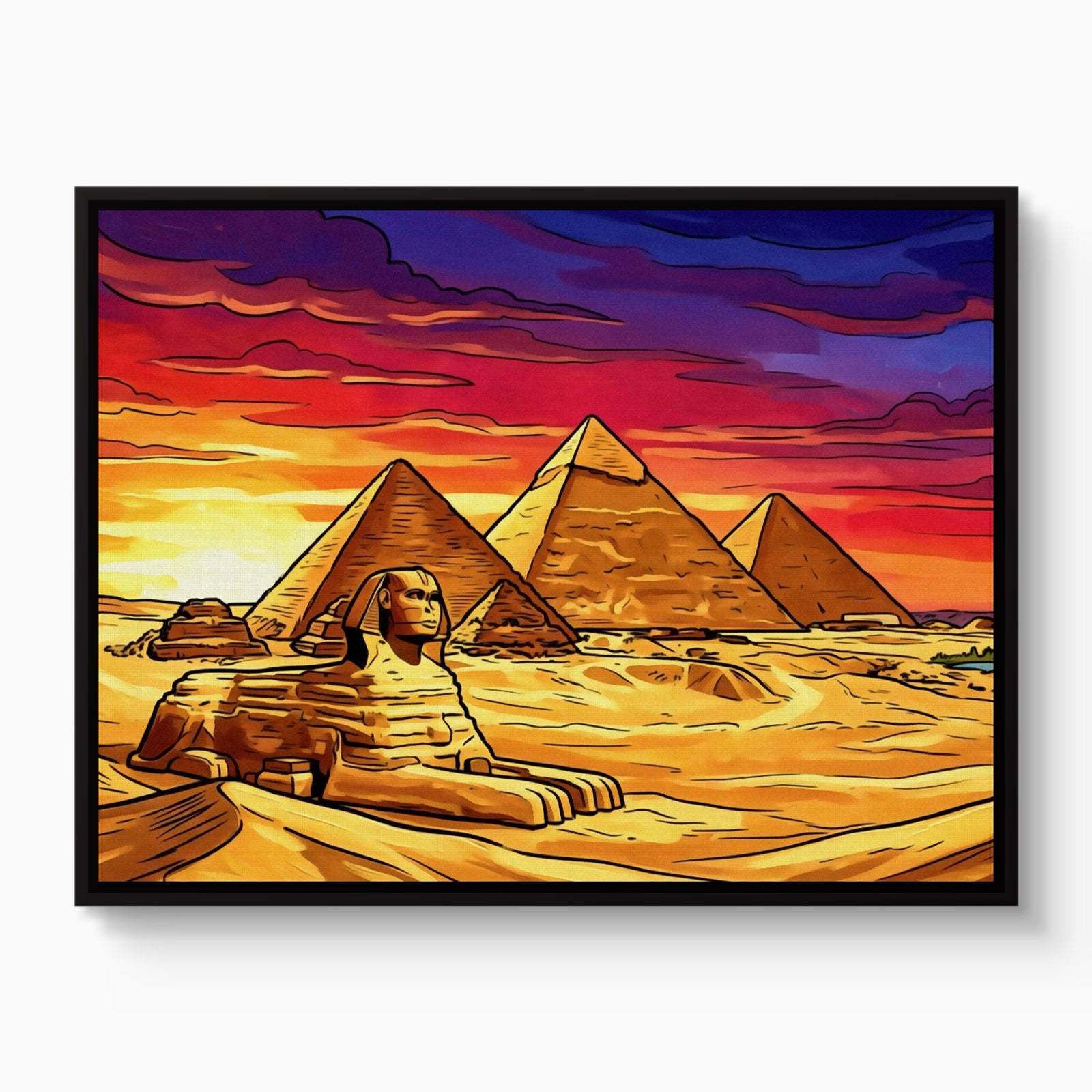 Great Sphinx Sunset — great sphinx sunset white studio framed black