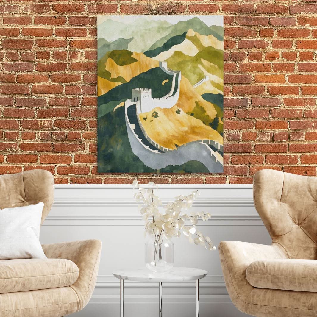 Great Wall in Golden Light - Luxury Wall Art