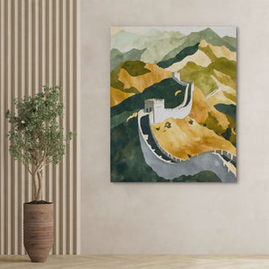 Great Wall in Golden Light - Luxury Wall Art