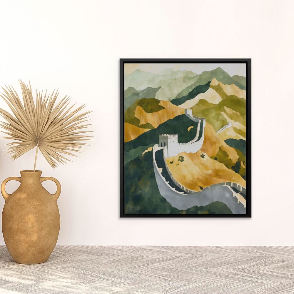 Great Wall in Golden Light - Luxury Wall Art