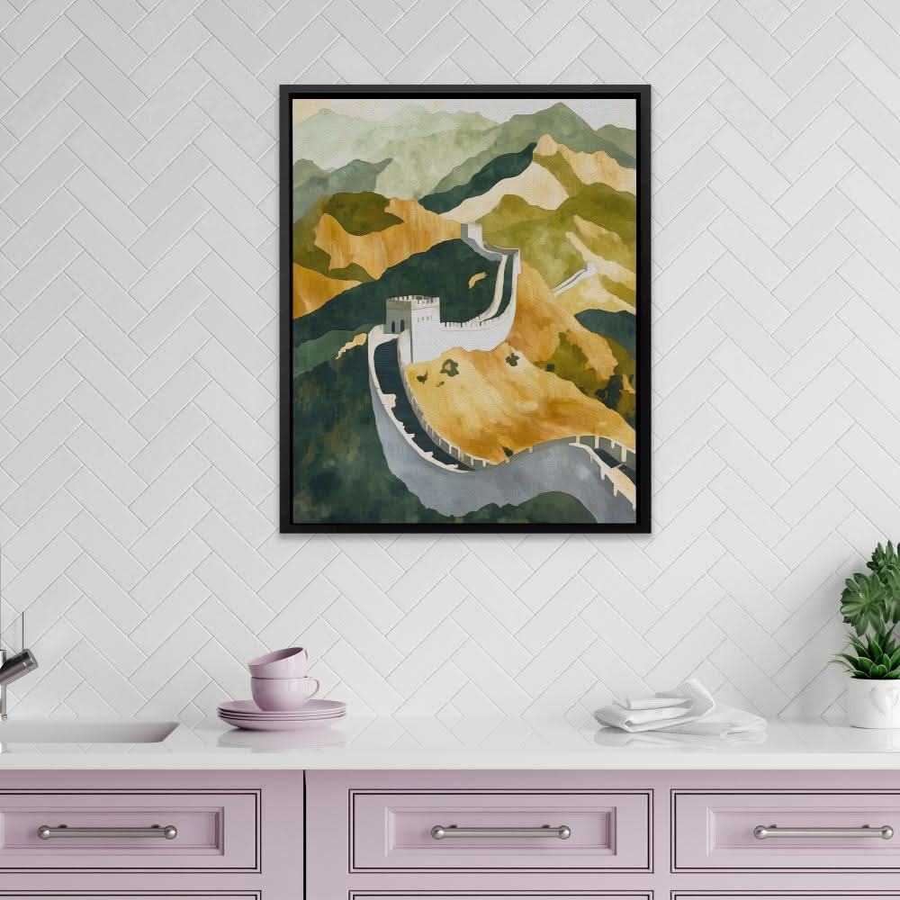 Great Wall in Golden Light - Luxury Wall Art