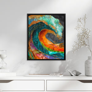 Great Wave Reimagined — Great Wave Reimagined White Snail Table 272