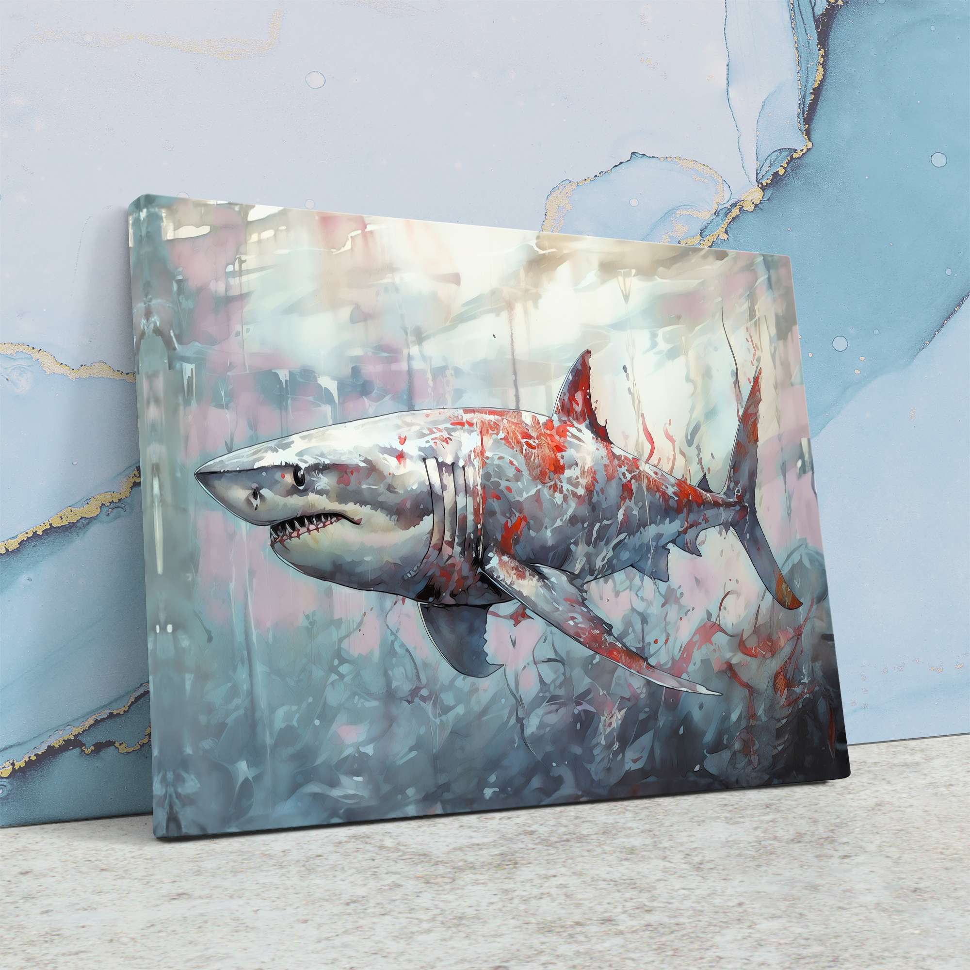 Great White Depths - Luxury Wall Art