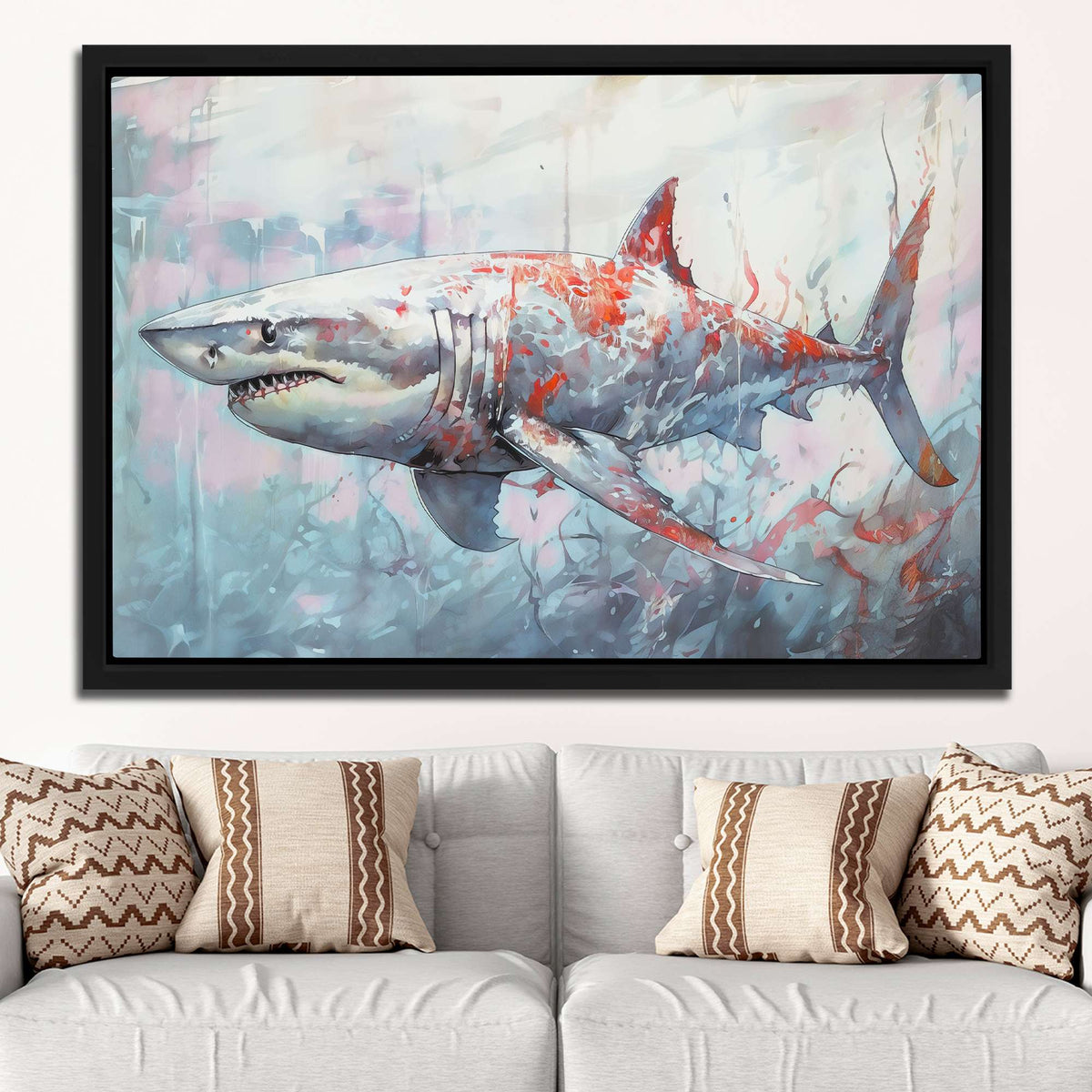 Great White Depths - Luxury Wall Art