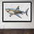 Great White Shark Doodle - Luxury Wall Art