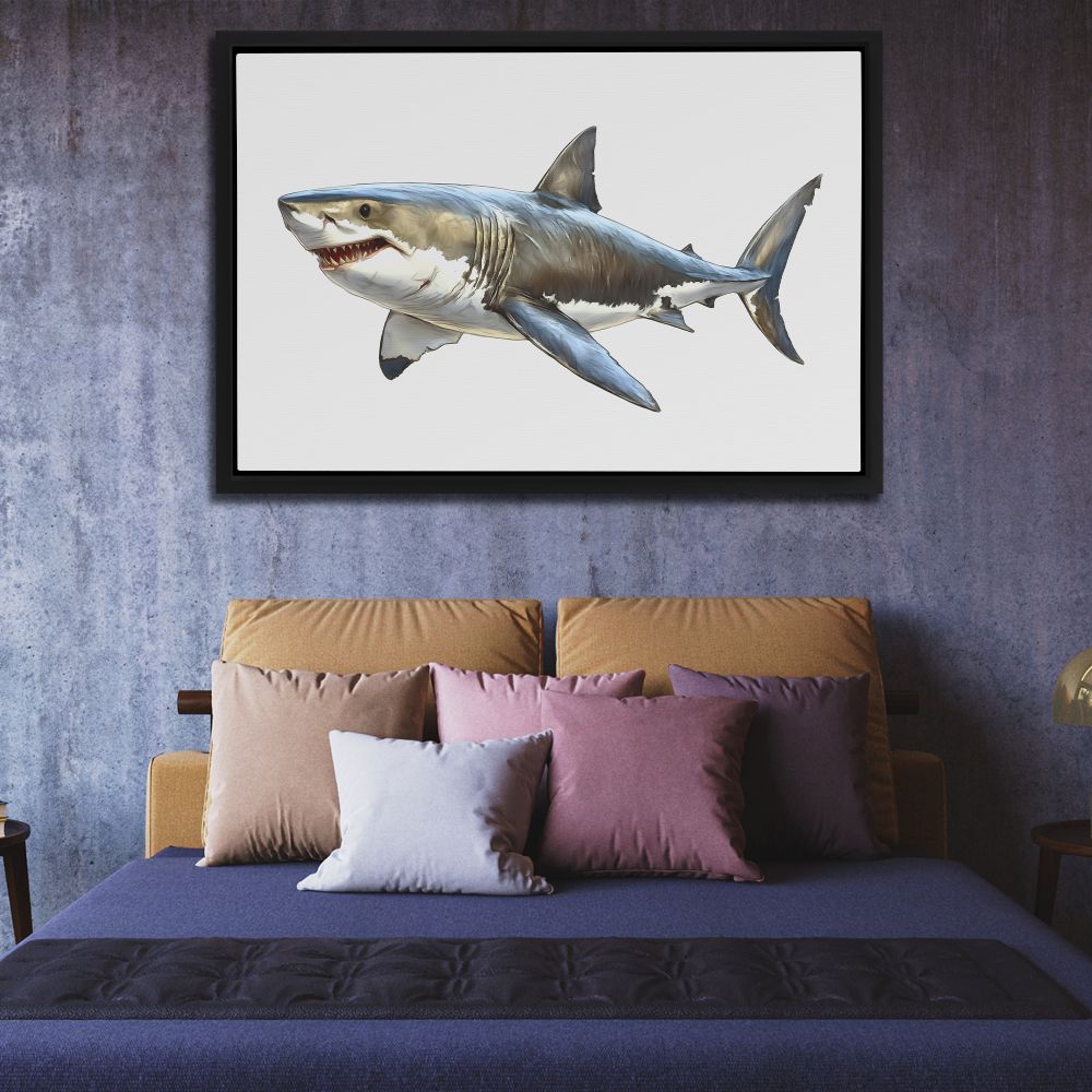 Great White Shark Doodle - Luxury Wall Art