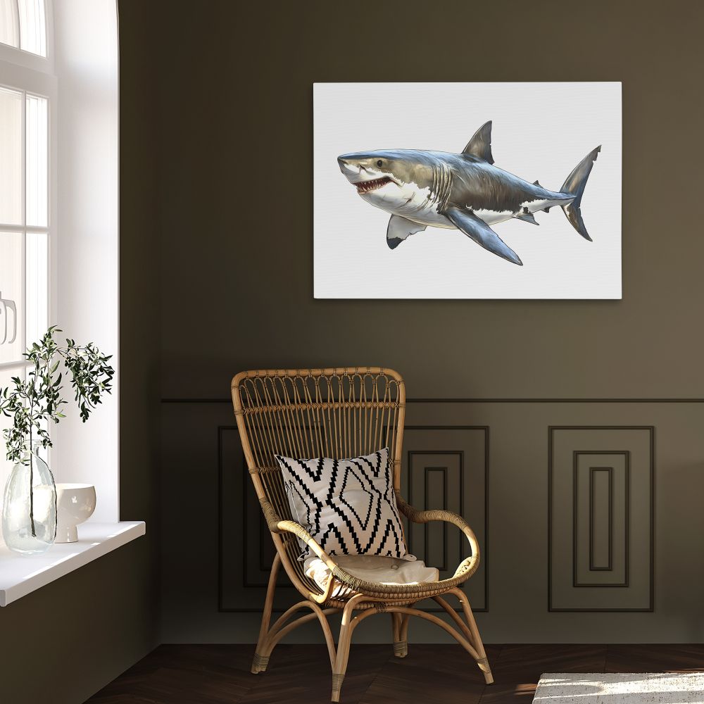 Great White Shark Doodle - Luxury Wall Art