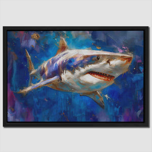 Great White Watercolor - Luxury Wall Art