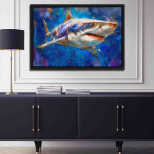 Great White Watercolor - Luxury Wall Art