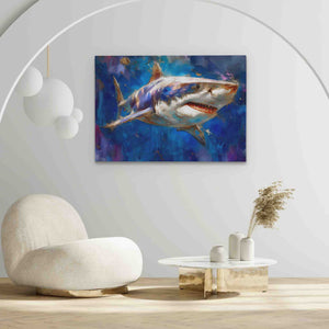 Great White Watercolor - Luxury Wall Art