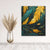 Green and Gold Feathers - Luxury Wall Art