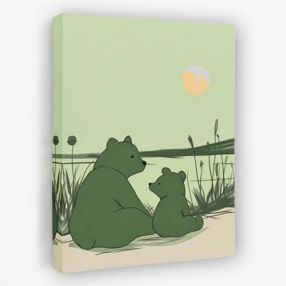 Green Bears - Animals Canvas Wall Art