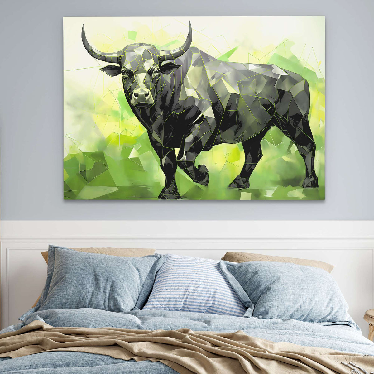 Green Bull - Luxury Wall Art