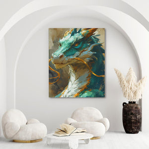 Green Chinese Dragon - Luxury Wall Art