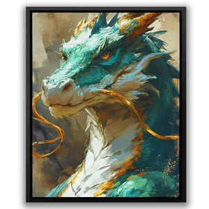 Green Chinese Dragon - Luxury Wall Art