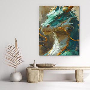 Green Chinese Dragon - Luxury Wall Art