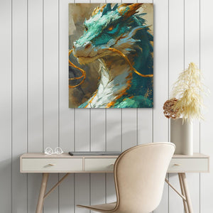 Green Chinese Dragon - Luxury Wall Art