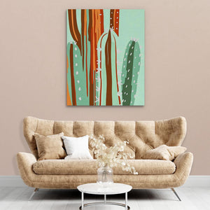 Green Desert Cactus - Luxury Wall Art