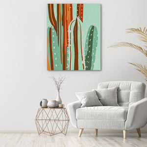 Green Desert Cactus - Luxury Wall Art