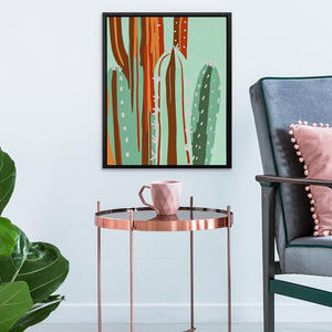 Green Desert Cactus - Luxury Wall Art