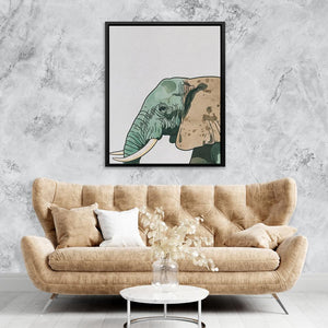 Green Elephant - Luxury Wall Art