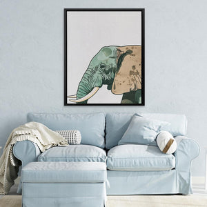 Green Elephant - Luxury Wall Art