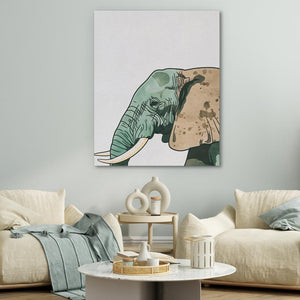 Green Elephant - Luxury Wall Art