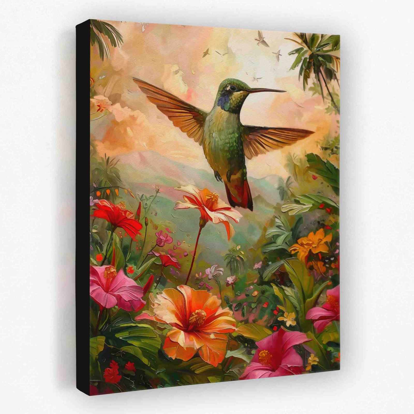 Green Hummingbird - Animals Canvas Wall Art
