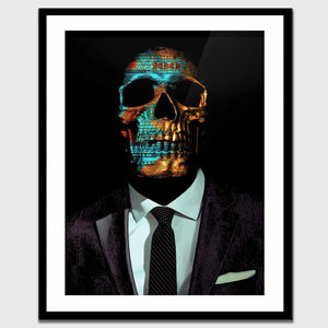 Green Money Skull Semi - gloss Print - Luxury Wall Art