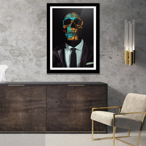 Green Money Skull Semi - gloss Print - Luxury Wall Art