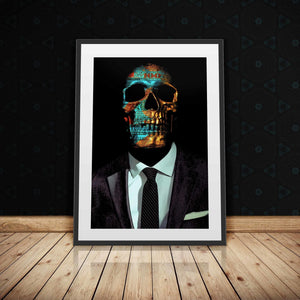 Green Money Skull Semi - gloss Print - Luxury Wall Art