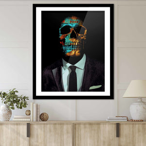 Green Money Skull Semi - gloss Print - Luxury Wall Art