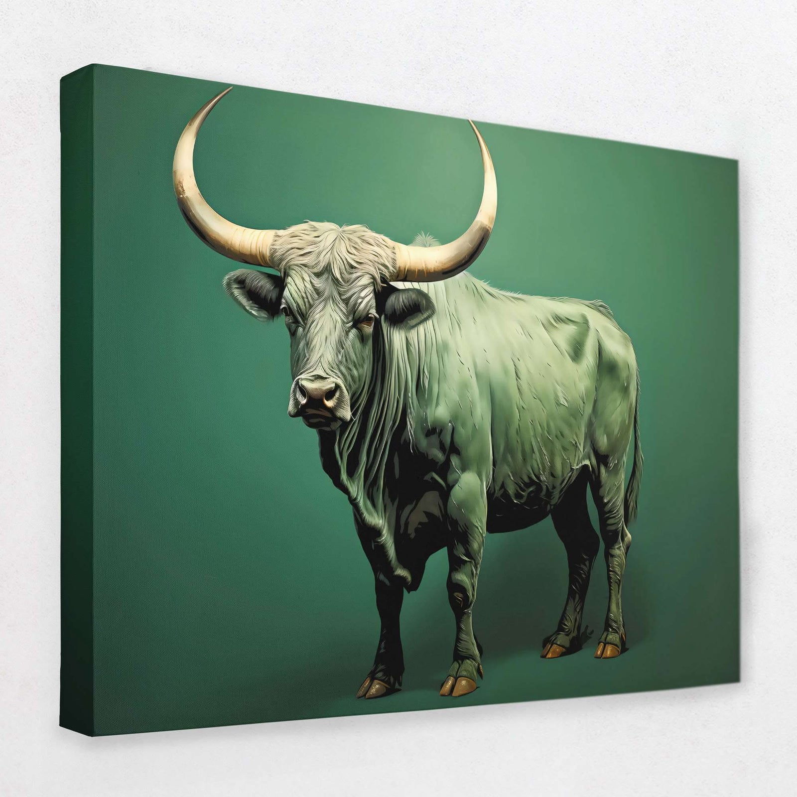 Green Ox - Animals Canvas Wall Art