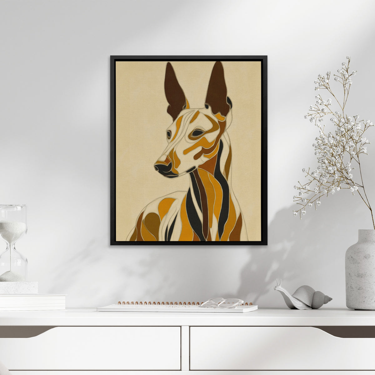 Greyhound Geometric Lines — Greyhound Geometric Lines White Snail Table 273