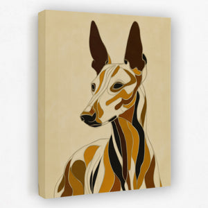 Greyhound Geometric Lines — Greyhound Geometric Lines Portrait   Side View   Mirror 185