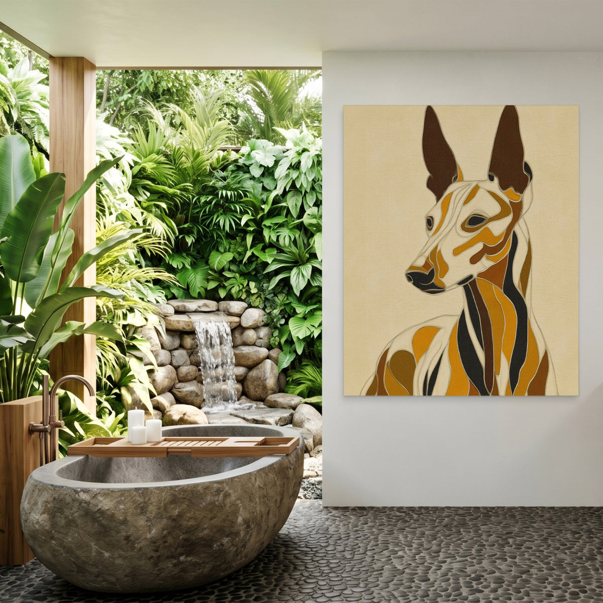 Greyhound Geometric Lines — Greyhound Geometric Lines Outdoor Bathroom Port 119