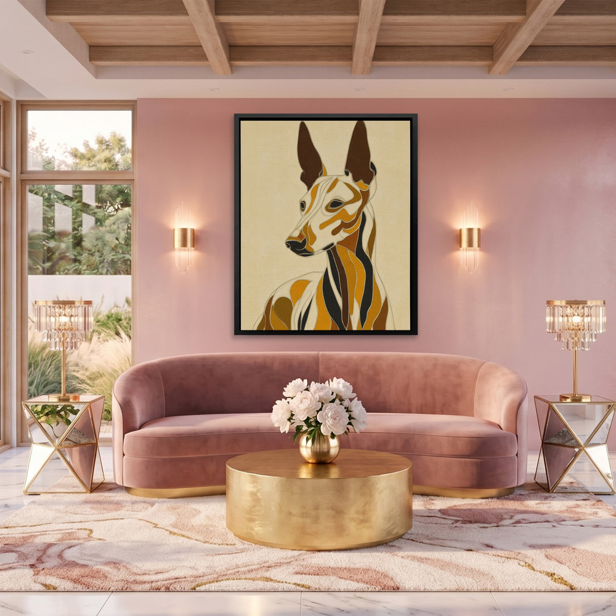 Greyhound Geometric Lines — Greyhound Geometric Lines Pink Pleasure Port 141