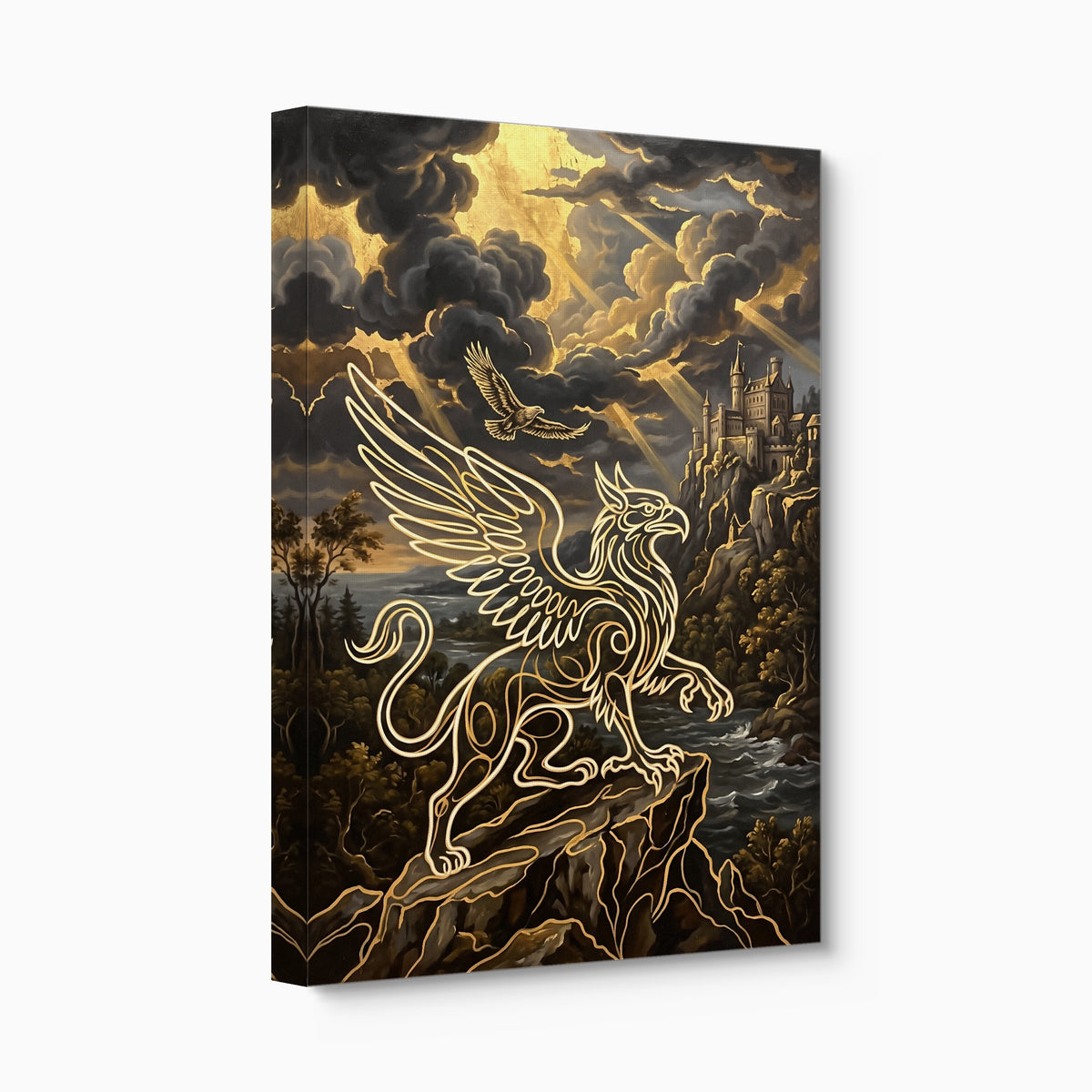 Griffin Golden Sky — griffin golden sky angled flush print