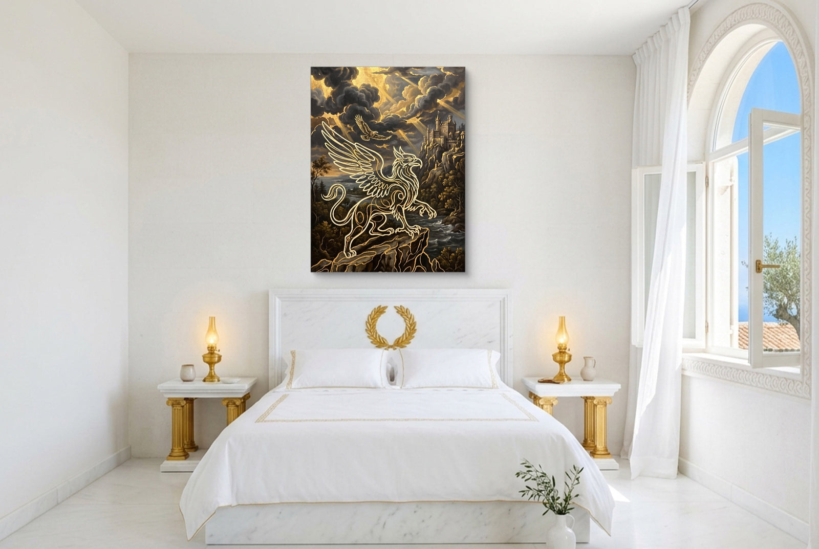 Griffin Golden Sky — griffin golden sky white studio framed black
