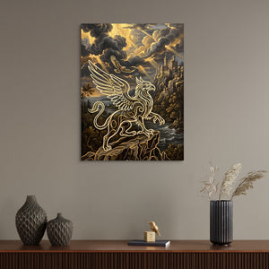 Griffin Golden Sky — griffin golden sky sq wall desk bird 1port flush print