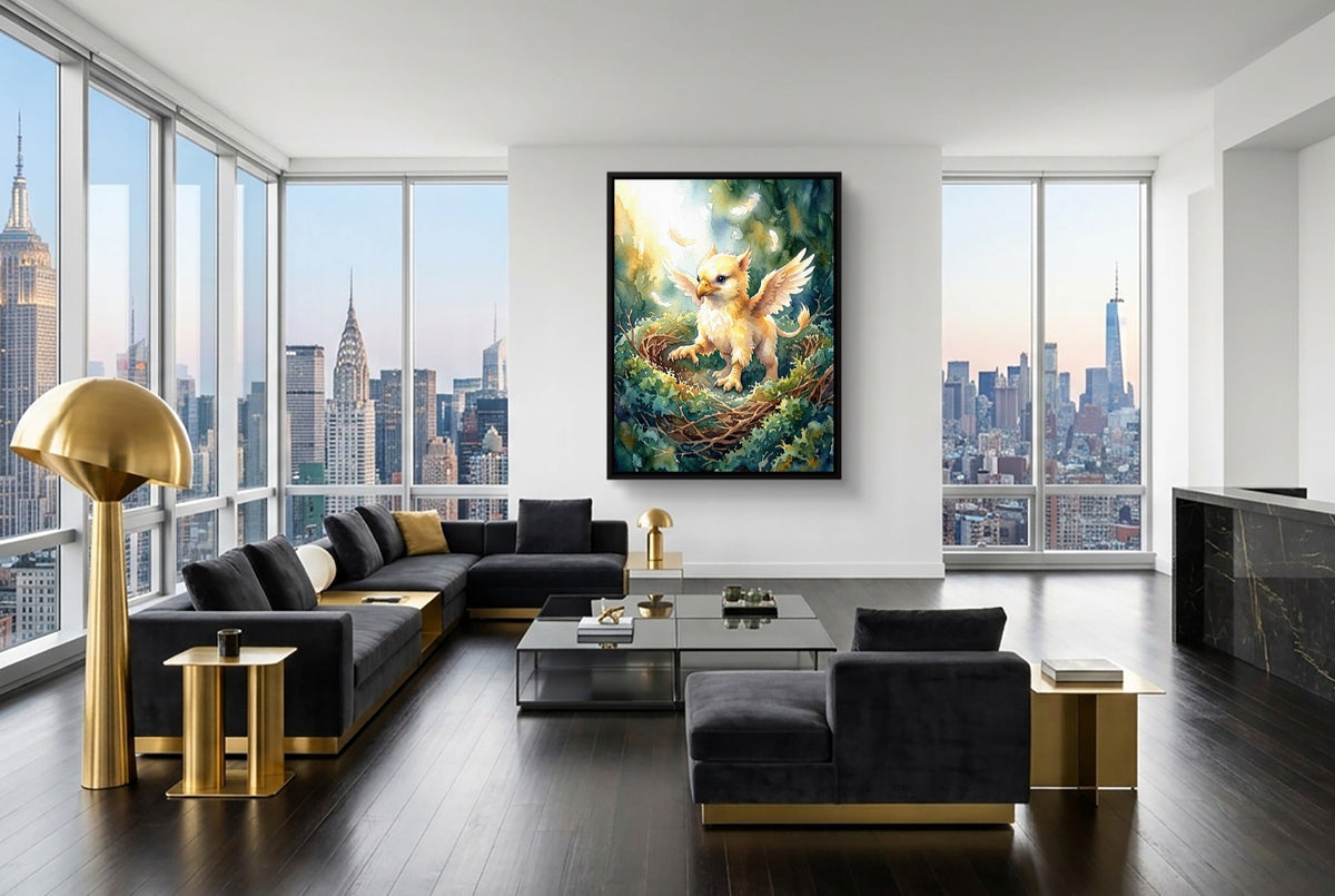 Griffin Nestling - Luxury Wall Art