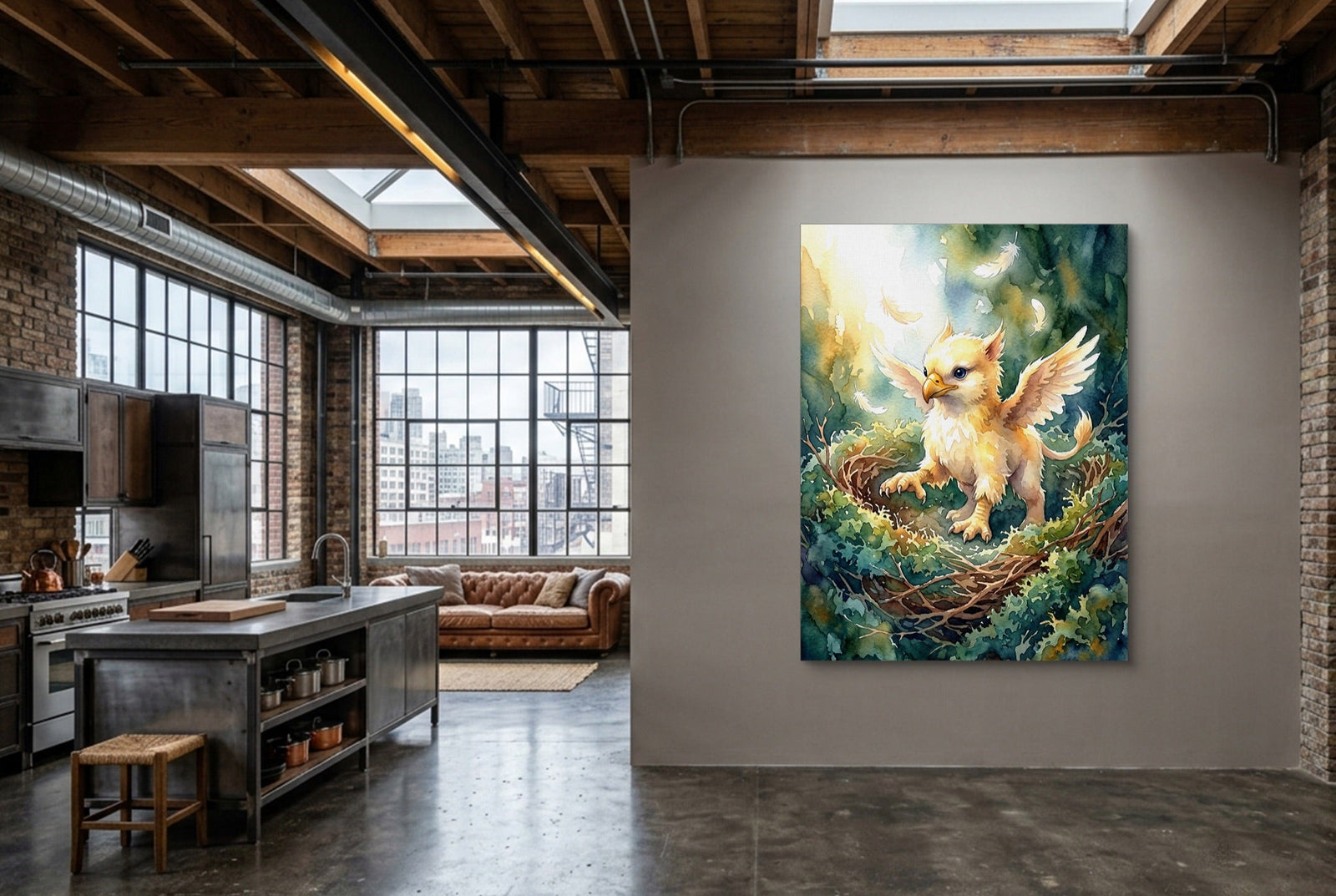 Griffin Nestling - Luxury Wall Art