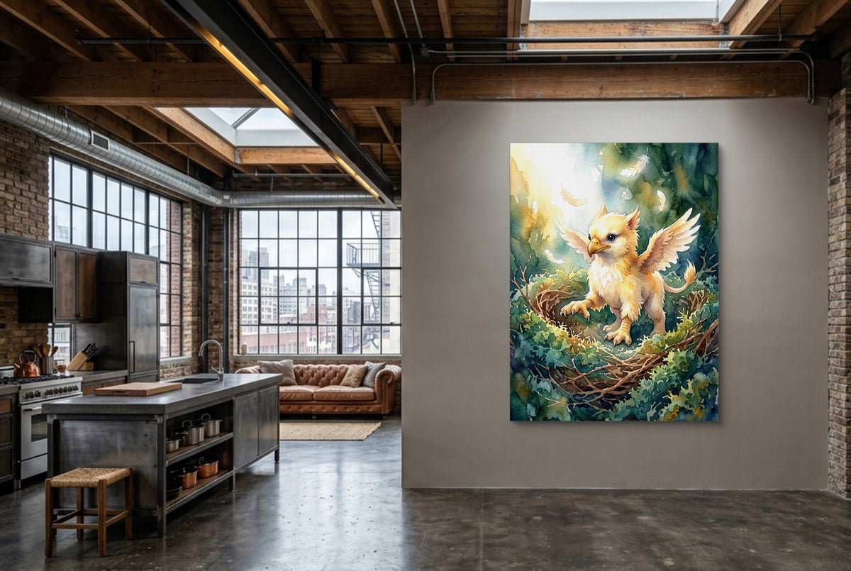 Griffin Nestling — griffin nestling kitchen interior with island 1port flush print
