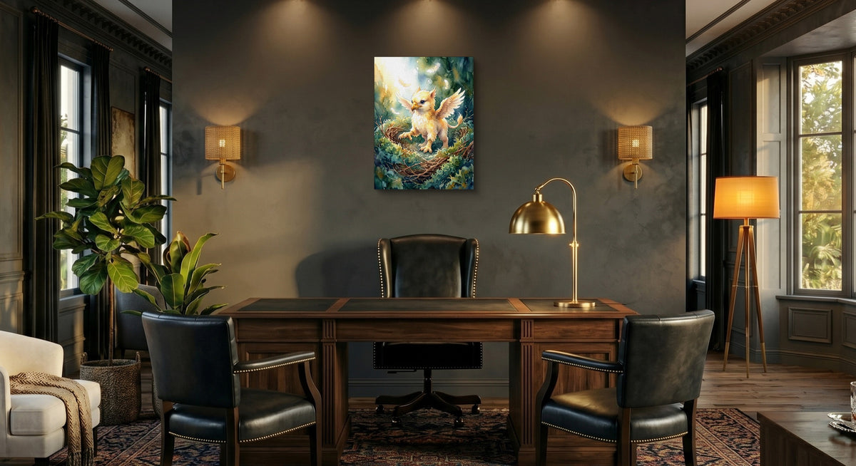 Griffin Nestling — griffin nestling office interior with desk 1port flush print